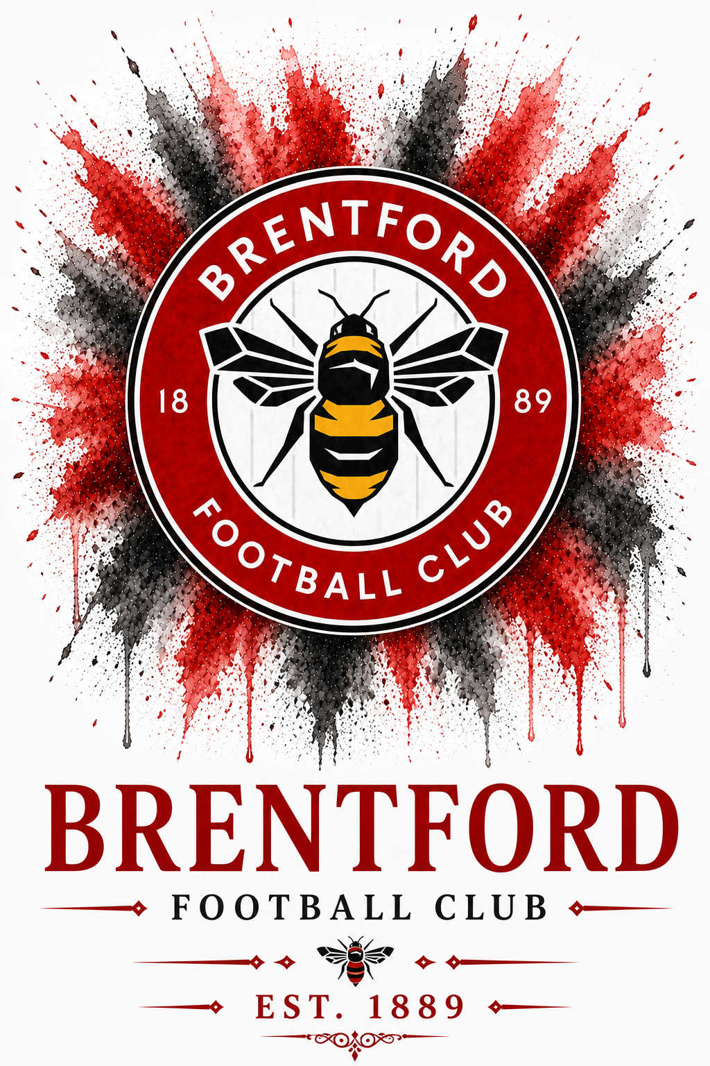Brentford — Club Crest Art Print