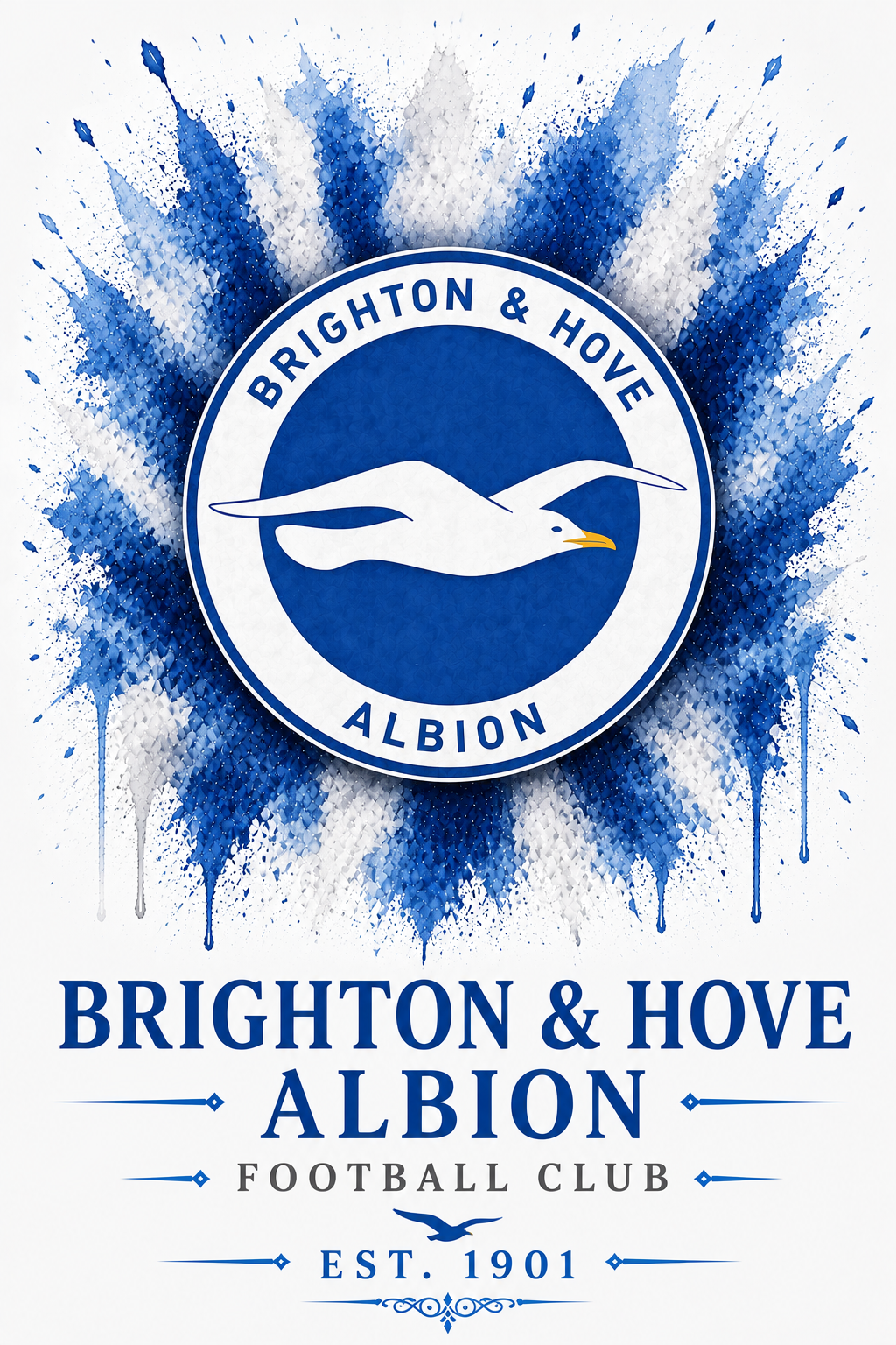 Brighton & Hove Albion — Club Crest Art Print