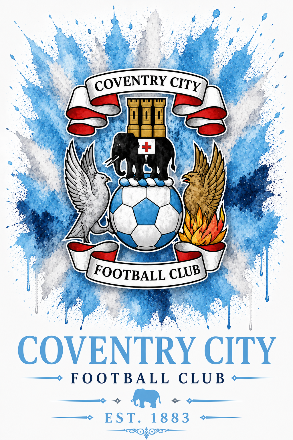 Coventry City — Club Crest Art Print
