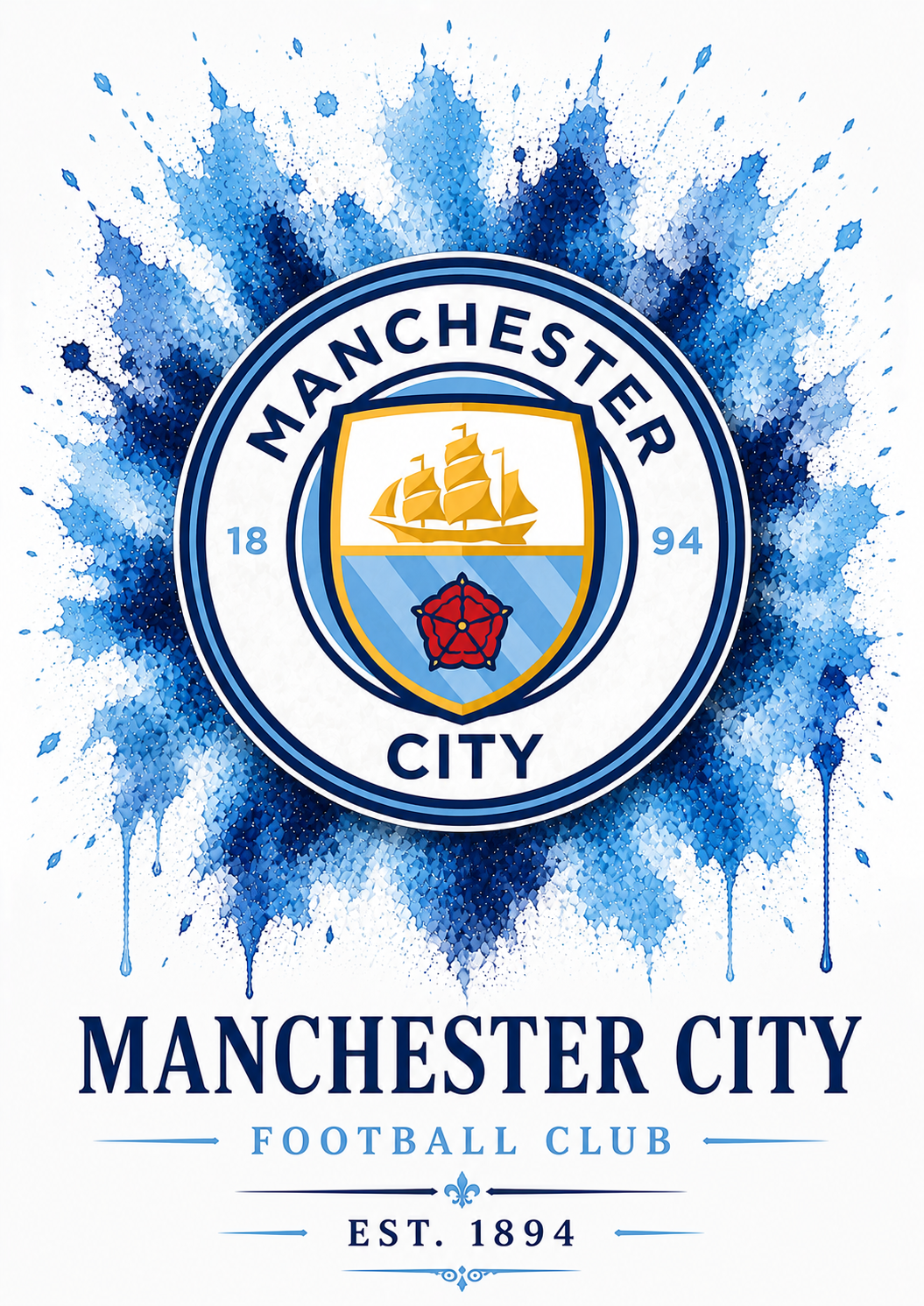 Manchester City — Club Crest Art Print