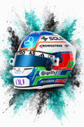 Original F1 helmet art print — Kimi Antonelli helmet design