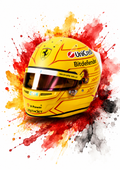 Original F1 helmet art print — Lewis Hamilton helmet design