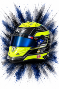 Original F1 helmet art print — Sergio Pérez helmet design