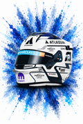 Original F1 helmet art print — Alexander Albon helmet design
