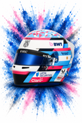 Original F1 helmet art print — Franco Colapinto helmet design